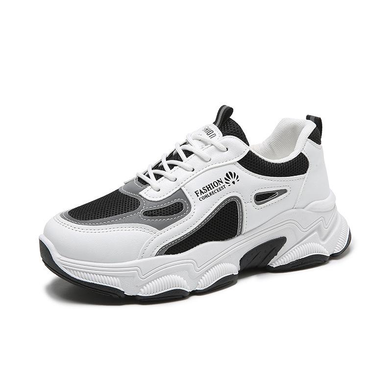 Весна 2025 новые ретро спортивные кроссовки сетчатые дышащие кроссовки папы женские повседневные универсальные на платформе белые кроссовки