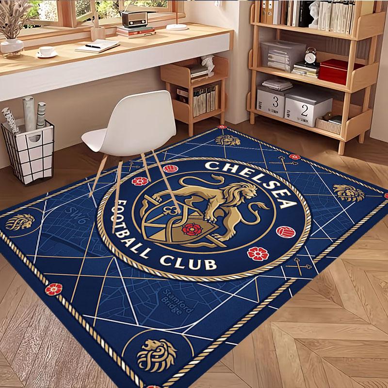 Chelsea FC Print Rug, Washable Floor Carpet, For Entryway Dorm Laundry Room Office Study, Home Decor Birthday Christmas Gift