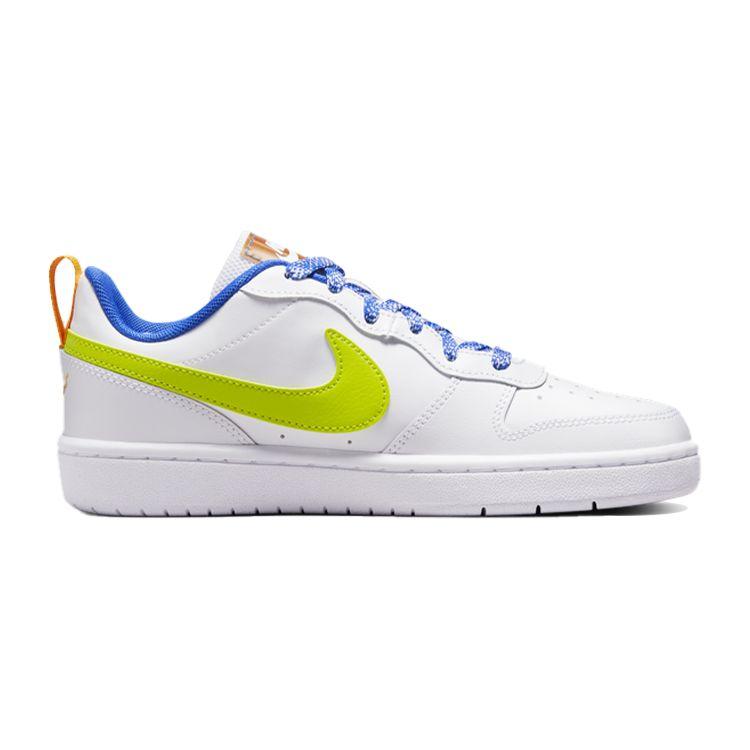 Nike Кроссовки для детей Nike Court Borough Low 2 SE GS Белый Атомический Зеленый Средне-Синий Магматический Оранжевый DQ7770-100