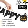 Runtowo Happy Halloween Banner , Halloween Paper Hanging Garland Bunting Banner ,Pumpkin Flag, Halloween Party Backdrop Decor
