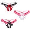 ONE LIMITATION Ruffled Pearl Sexy Underwear for PTS019S3 of T-Back 3-Piece Set, Women, (Set 3)