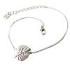 [Q1330] - Handmade Silver 'Jungle' Bracelet (monstera Leaf) - 13x11 Mm