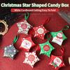 В форме звезды, рождественские коробки для конфет, сумки, Рождественская подарочная коробка Санта-Клауса, украшение для вечеринки Navidad Natal Noel, 2024