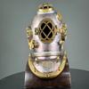 45.72 Cm Diving Helmet Heavy Boston Sea Scuba Diving Divers Helmet with Wooden Base Marine Nautical Home Décor Item