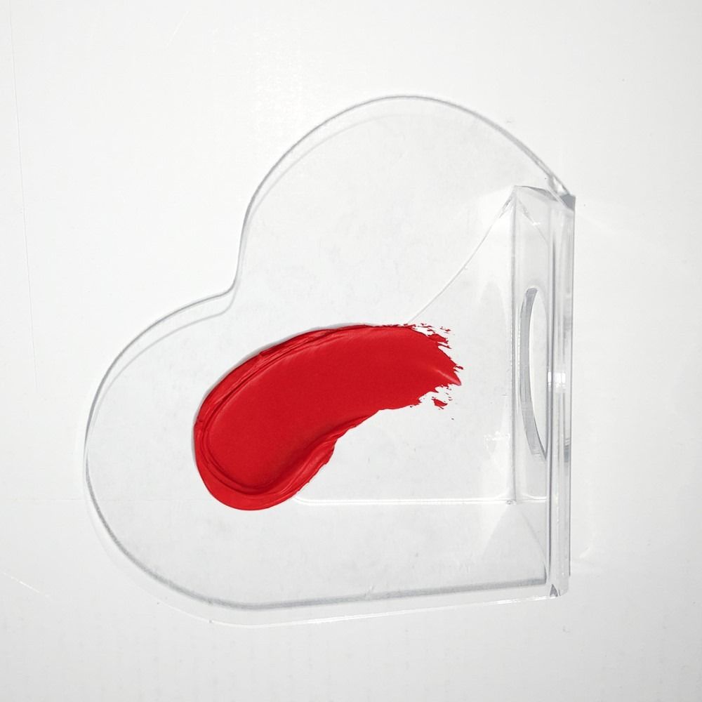 Multi-purpose Acrylic Transparent Palette Reusable Portable Paint Palette Handheld Heart-shaped Foundation Mixing Palette Men