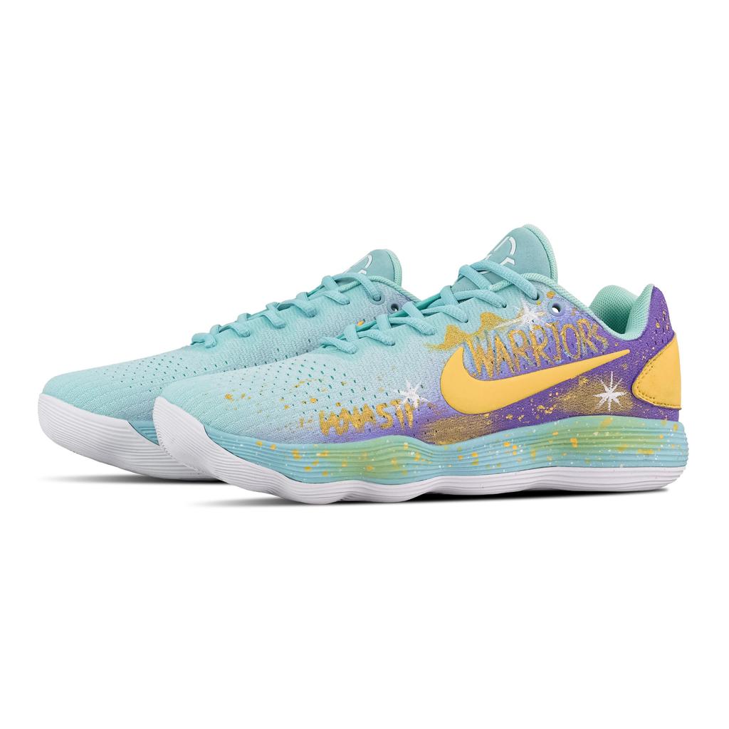 Nike Hyperdunk 2017 Shooting Stars Cushioning Breathable Coverage Support Low top Basketball Shoes Men's Blue Purple HJ3486-414(Team773-)