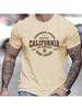 Мужская повседневная спортивная футболка свободного кроя с принтом California West Coast, круглым вырезом и короткими рукавами с 3D-принтом