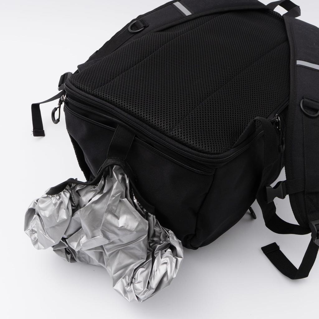 Logo Spark Expandable Bungee Cord Large Backpack, Blue,