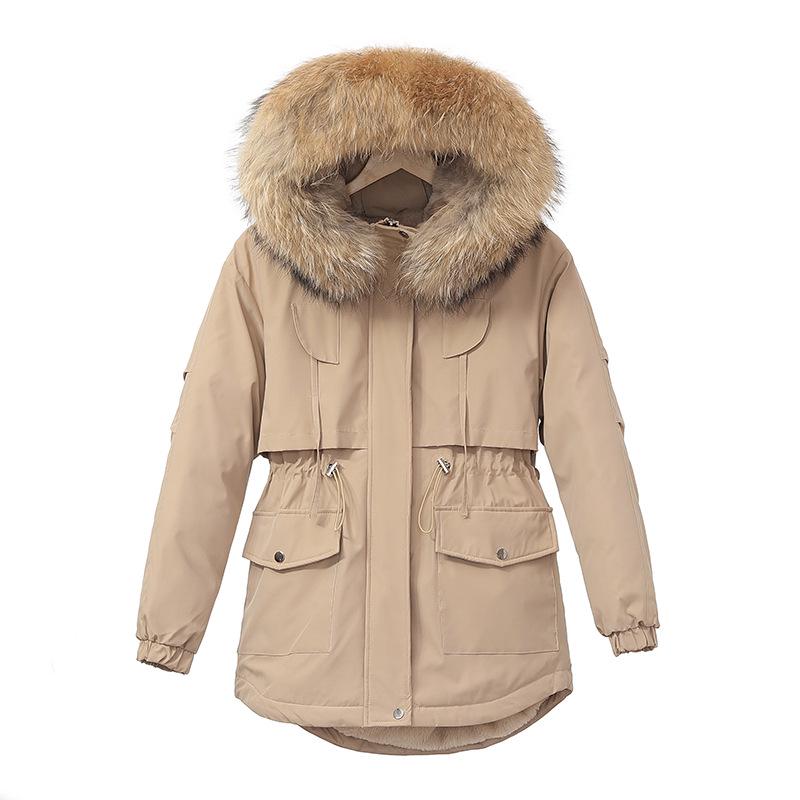 Long Padded Coat for Women, New Thickened Style with Hood, Loose Fit, Popular Jacket, Fashionable Parka Coat Suitable for Winter