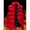 Men's Cotton Vest, Slim Fit, Standing Collar, Piled and Thickened