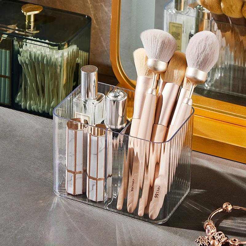 Прозрачный пластиковый квадратный органайзер для косметических тампонов, ящик для хранения ватных дисков, держатель для ежедневного хранения