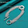 Браслет West Lake Silver Multi-Chain Ring OT Buckle для женщин