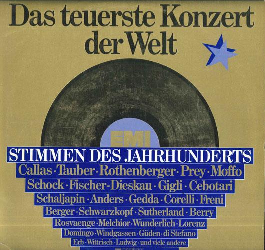 LP Record VARIOUS Das Teuerste Konzert Der Welt Sti 64100 DIE STIMME SEIN 1975 Germany Classical Used