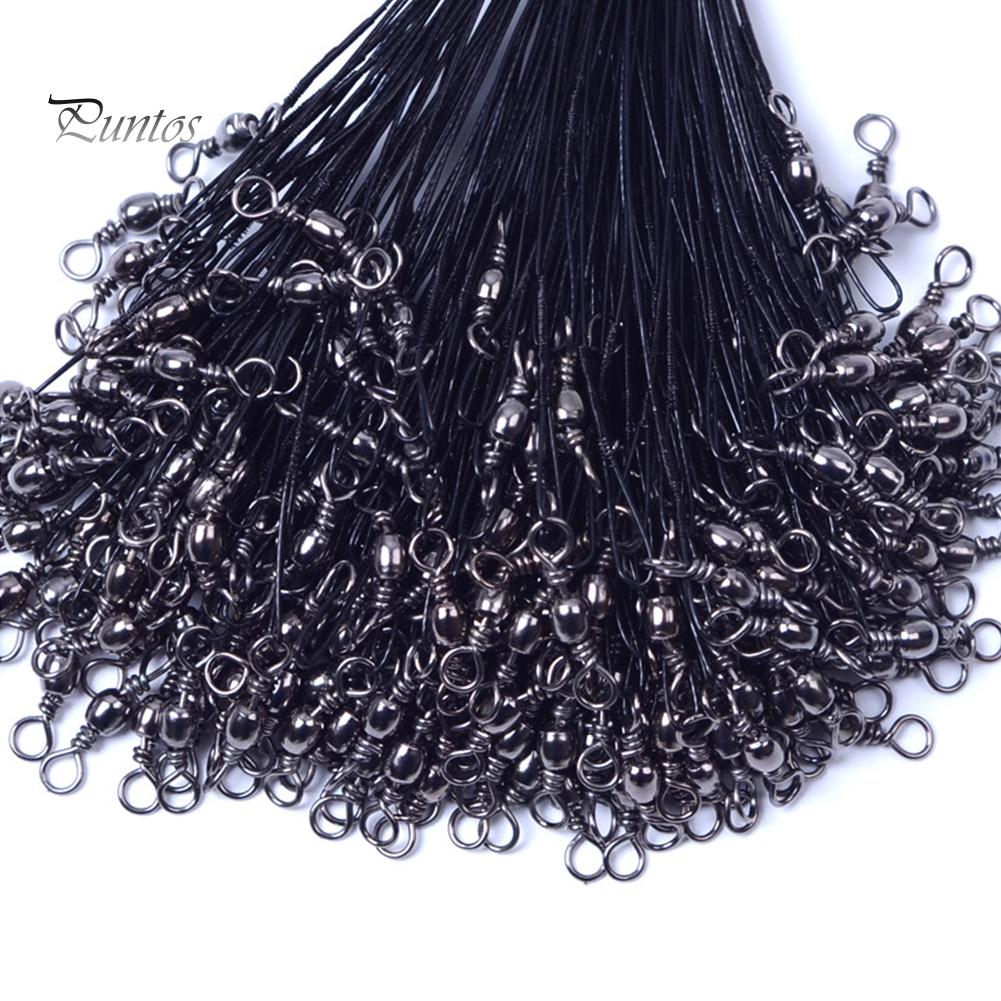 Puntos 20 шт. против укуса стальная проволока поводок поворотная леска снасти инструмент рыбный аксессуар