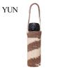 Reusable Glass Cup Protector Hand Crocheted Cover, Portable Elastic Wool Knit Sleeve, Breathable Hollow Sleeve Anti-Slip Protective Holder for
