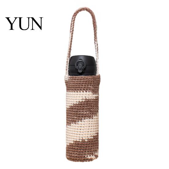 Reusable Glass Cup Protector Hand Crocheted Cover, Portable Elastic Wool Knit Sleeve, Breathable Hollow Sleeve Anti-Slip Protective Holder for
