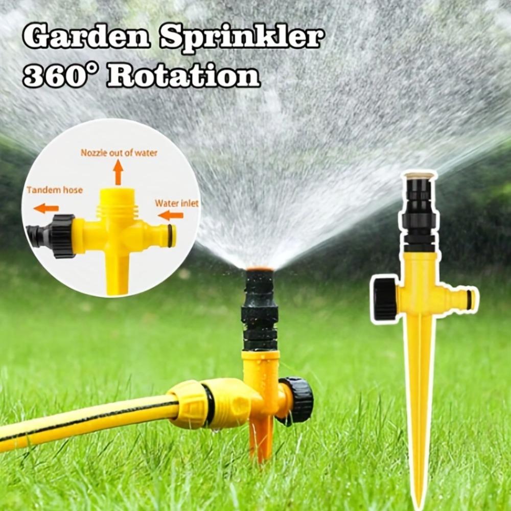 1PC 360° Garden Sprinkler Rotation Irrigation Watering System Automatic Agriculture Lawn Farm Greenhouse Spray Nozzle Tool.