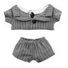 AXLUCE Plush Clothes - 10cm Suit, Shirt, Tie - Plush Toy - Clothes - Doll (Light Gray)