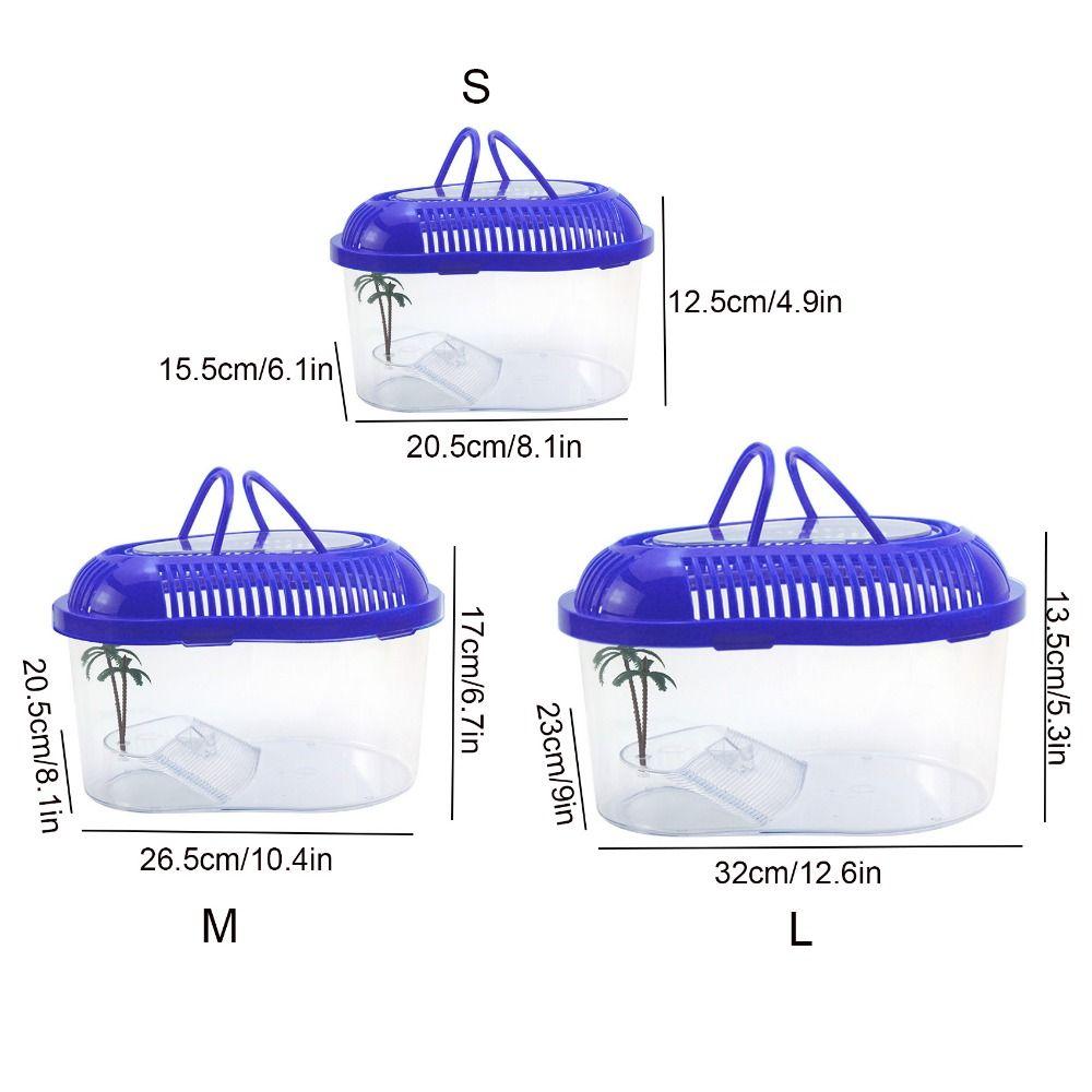 1PC Plastic Goldfish Feeding Box Household Spider Jar Turtle Tank Reptile Container Turtle Habitat