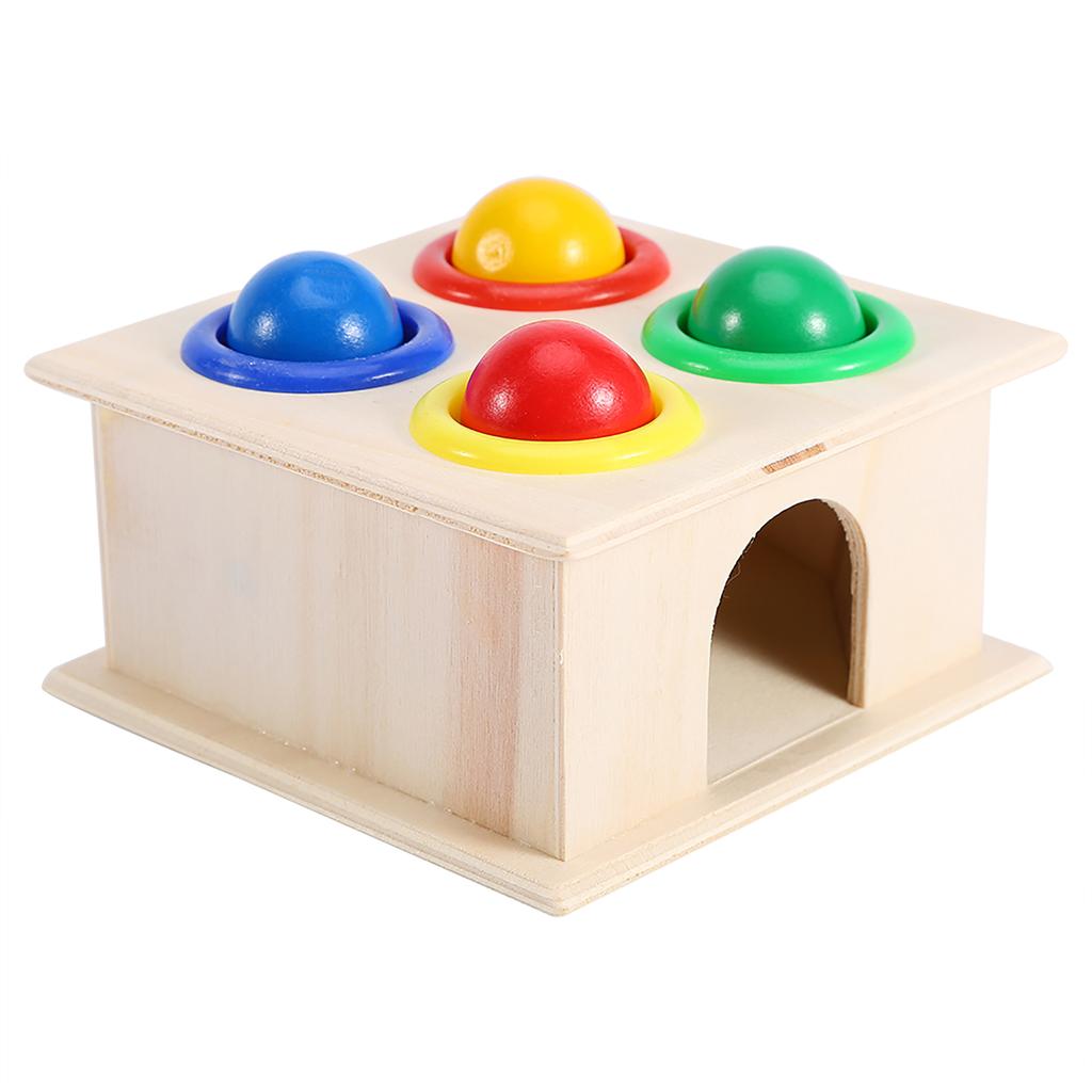 Novel Kids Hammering Game Wooden Ball Hammer Box Children Early Learning Educational Toy