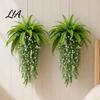 Wedding Party Artificial Flowers 1/3/4Pcs Hanging Flower Decoration, UV Resistant Fake Fern & Floral Decoration Vine, Wall Faux Plants for Garden