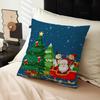 Snowman and Christmas Tree Personalized picture text home decorative pillows Household Gifts 45x45cm