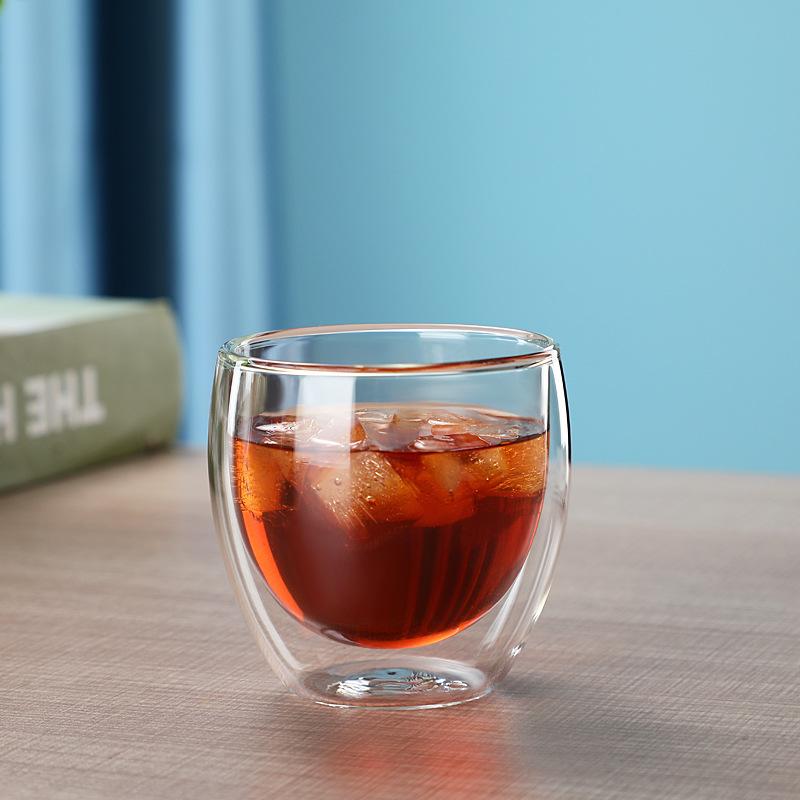 80-650ml Double Wall Glass Mug Resistant Tea Beer Mug Coffee Milk Lemon Juice Cup Drinkware Lover Coffee Cups Gift Creativity