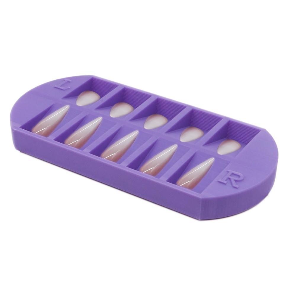 Reusable False Nail Display Stand With L/R Mark Nail Art Storage Plate Nail Art Organizer Salon