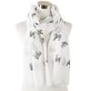 Soft Dog Print Scarf Polyester Puppy Shawl Wrap Creative Gift Animal Scarf