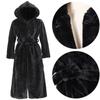 Autumn Winter Warm Jacket New Fashion FurCoats With Belt Woman Casual Loose Faux Fur Overcoat Jacket Long Hooded Mink Fur Coats