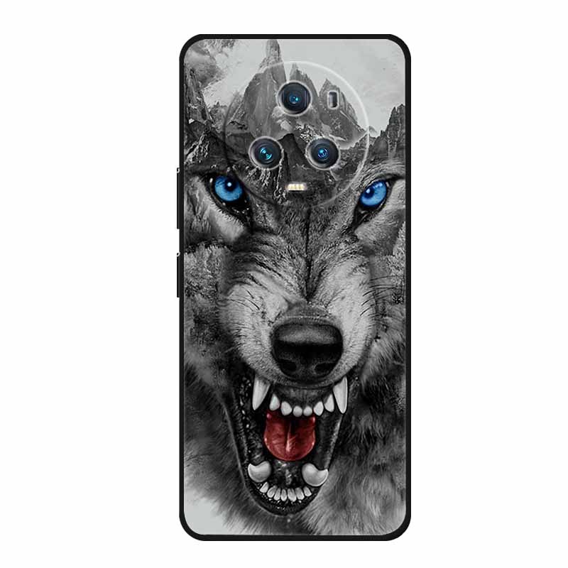 For Honor Magic5 Pro Case Animals TPU Soft Silicone Phone Cover for Honor Magic 5 Pro Shockproof Capa Cartoon Funda Wolf Bumper