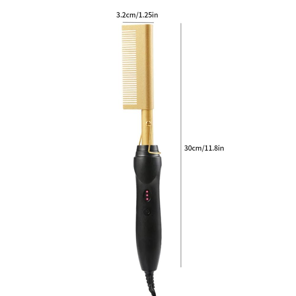 Hot Comb Hair Straightener Brush Hot Comb Pressing Electric Heat Electric Hair Brushes Styling Tools Cepillo Alisador De Cabello