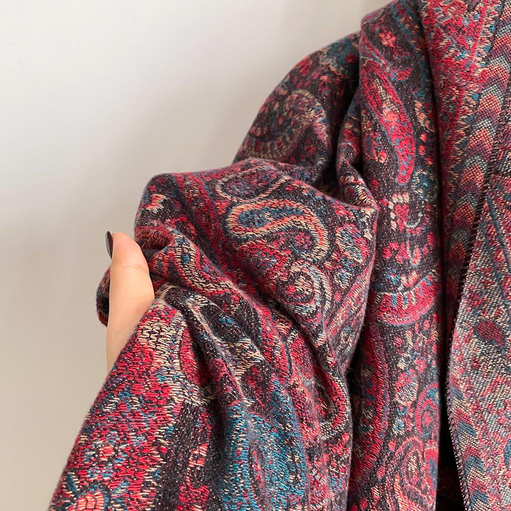 Bohemian Versatile Jacquard Cashew Ethnic Style Shawl Long Scarf Women'S Scarf