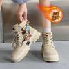 Европейские и американские ретро короткие ботинки Зимний новый дизайн Уличные высокие с принтом Повседневные спортивные туфли De Mujer