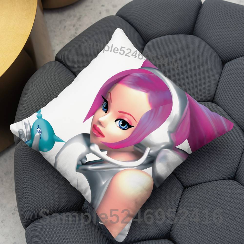 Ulala SSpace Channel Pillow Case Cover Square for Decorative Cushion Bed Couch Sofa Classic Style Machine Washable