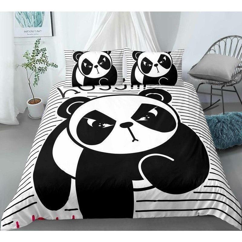Panda Doona Quilt Duvet Cover Set Pillowcase Single Double Queen King Size Bed
