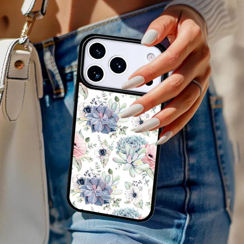 Винтажный Цветочный Чехол Для Телефона Для iPhone 17 Air 14 15 13 12 Max Чехол Для Apple 16e 11 Pro Max Plus Coque