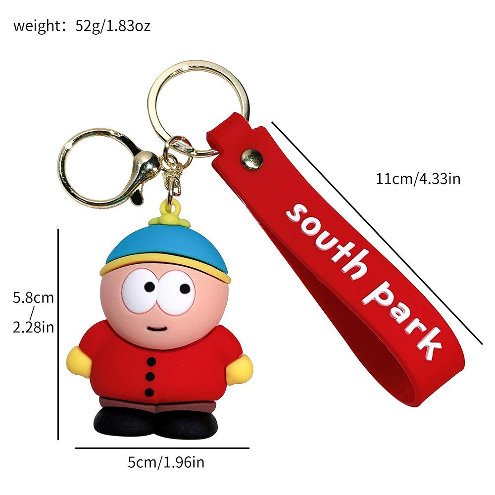 South Parkes Dolls Key Chains Anime Figure Key Ring Kawaii Bags Pendant Kids Toys Cute Car Key Chain Backpacks Pendants Gifts