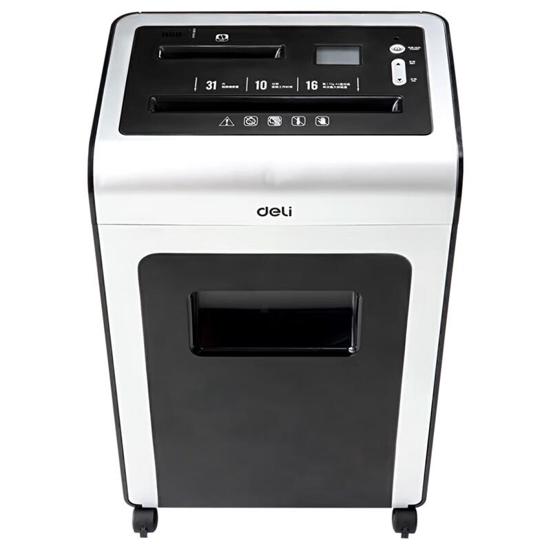 Deli Commercial Paper Shredder - P-4 Security, 16-Sheet Capacity