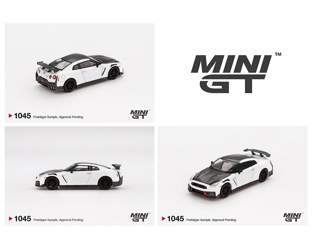 Sunrich MINI GT Nissan Nismo 2024 Brilliant White Pearl Готовая модель 1/64 GT-R (Левый руль) MGT01045-BL