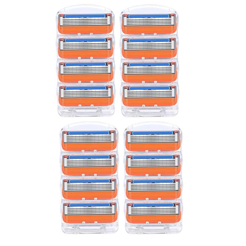 Бритвенные лезвия для бритвы Fusion 5, сменные головки, кассеты для бритвы для лица, 5 слоев, лезвие из нержавеющей стали для мужчин