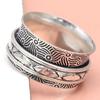 Silver Spinner Ring For Women Four Spinner Ring Fidget Silver Jewelry Ring"10"