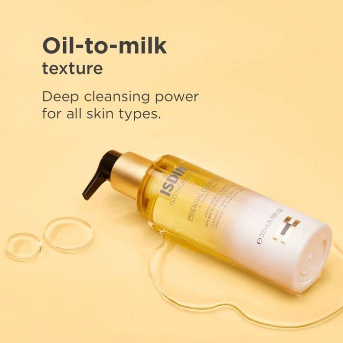ISDIN Isdinceutics Essential Cleansing Huile Nettoyante et Démaquillante Visage 200ml