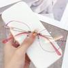 "Diamond-Cut Edge Anti-Blue Light Frameless Reading Glasses for Women - Glitter Powder Style"