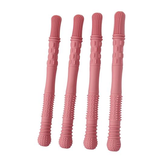 4 шт. силиконовая жевательная палочка, пищевая, без BPA, многоразовая, для снятия стресса, сенсорная, оральная, моторная, жевательная палочка, игрушка для особых нужд