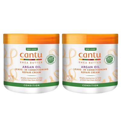 Несмываемый восстанавливающий крем с аргановым маслом Cantu, 453 г, 2 шт.