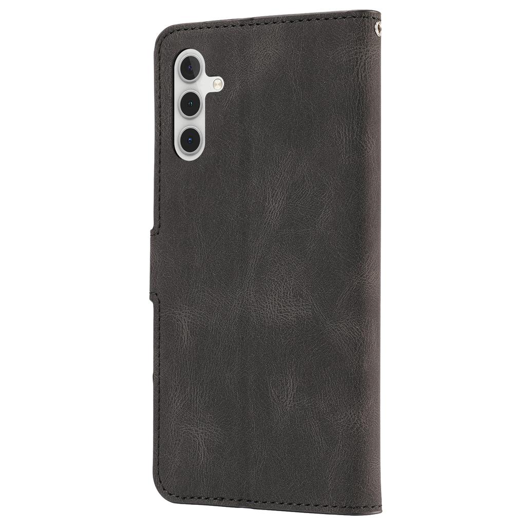 Для Samsung Galaxy A24 4G (162,1 х 77,6 х 8,3 мм) Противоударный кожаный чехол-подставка для телефона, кошелек-обложка с ремешком