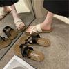 Beach Roman Wind Cool Slippers 2025 Spring and Summer New Retro Outer Wear Versatile Low-heeled Toe Slippers Women