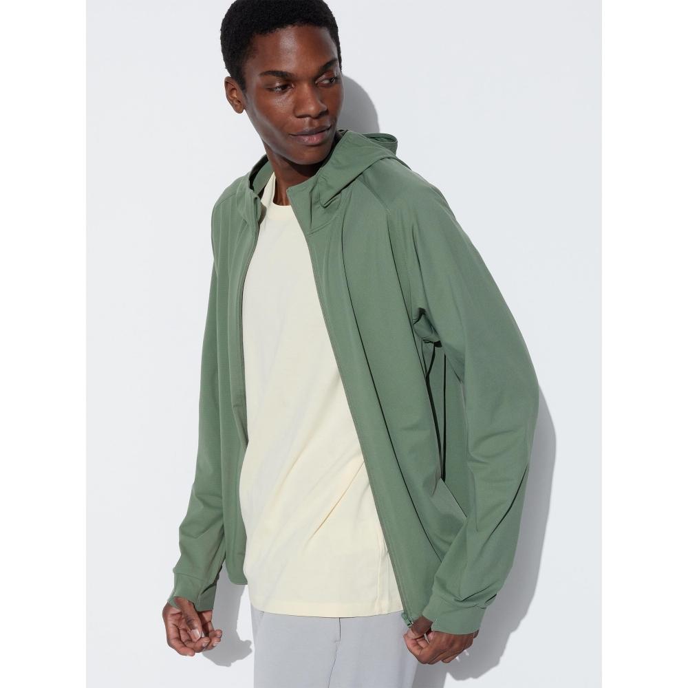 Uniqlo Мужская парка с ползунком Dry Ex с защитой от УФ-лучей
