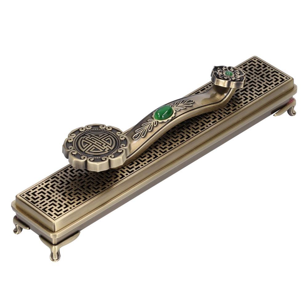 Alloy material Incense Box Antique retro style Stick Incense Holder Chinese decor display
